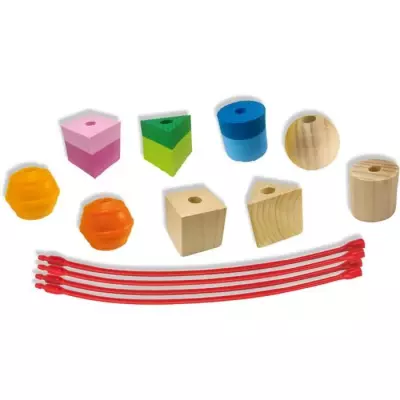 Perles sensorielles à lacer - Jeu d'apprentissage vibrante