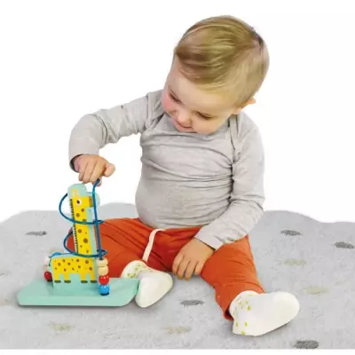 Labyrinthe de perles girafe - Jeu de bille éducatif