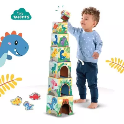 Tour de blocs dinosaures empilables - Jeu d'adresse SES CREATIVE