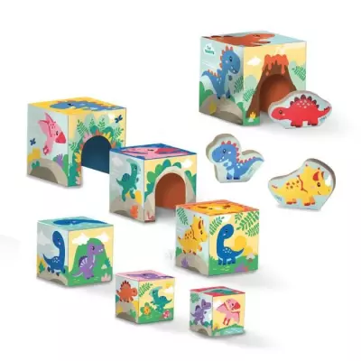 Tour de blocs dinosaures empilables - Jeu d'adresse SES CREATIVE
