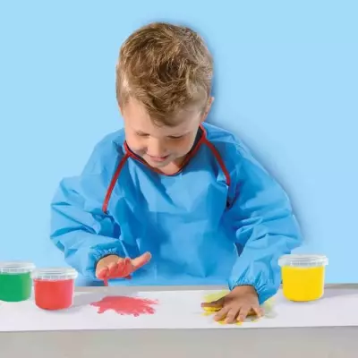 Kit de peinture au doigt pour enfants avec tablier - SES CREATIVE