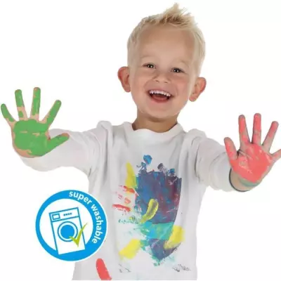Kit de peinture au doigt pour enfants avec tablier - SES CREATIVE