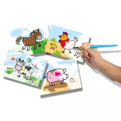 Coloriage à l'eau Animaux de la Ferme - Créez des œuvres d'art sans dégâts