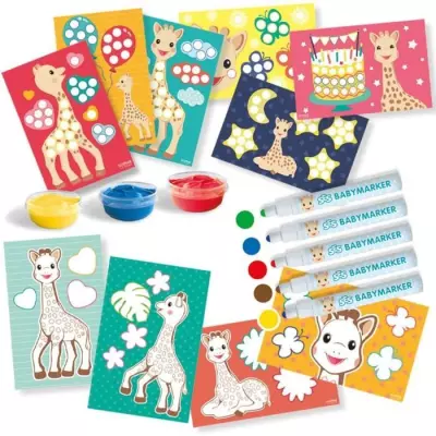 Kit coloriage et peinture Sophie la Girafe SES CREATIVE - Multicolore