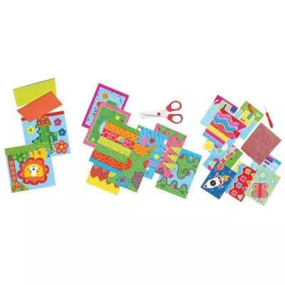 Jeu d'apprentissage SES CREATIVE pour découper, mosaiques et perforer - 3 ans