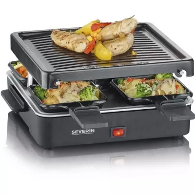 Gril à Raclette SEVERIN 4 personnes compact - Idéal pour petits ménages