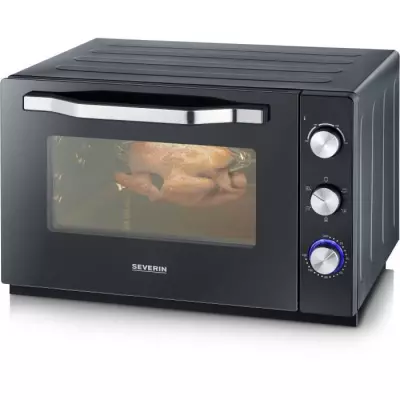 Four posable XXL à chaleur tournante SEVERIN - 60 L - Noir/Inox