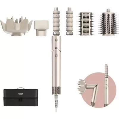Sèche-cheveux & Styler 2 en 1 SHARK FLEXSTYLE - 5 accessoires - Champagne