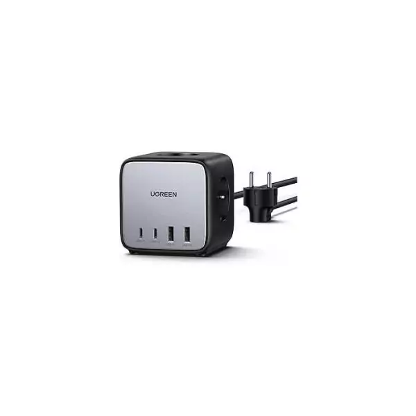 Chargeur rapide de bureau - UGREEN - 65W - Avec prises intégrées - Gris / Noir