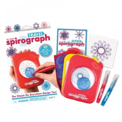 Jeu de dessin Spirograph - SILVERLIT - Enfant 8 ans - Rouge, bleu et blanc