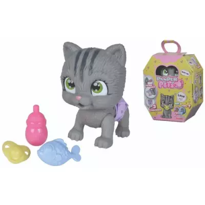 Figurine Smoby - Chat articulé avec accessoires - Bois et fais pipi