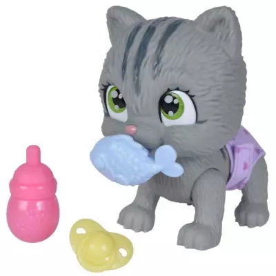 Figurine Smoby - Chat articulé avec accessoires - Bois et fais pipi