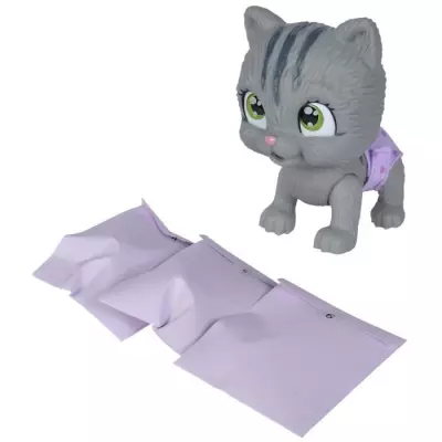 Figurine Smoby - Chat articulé avec accessoires - Bois et fais pipi