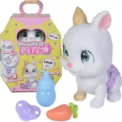 Smoby - Lapin articulé à adopter - Jouet bois - Des 3 ans