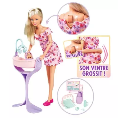 Poupée enceinte Steffi Love avec accessoires - 29cm