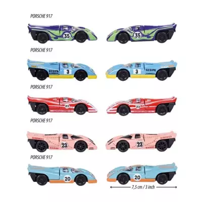 Ensemble cadeau MAJO Porsche 917: Voiture miniature dans un pack cadeau