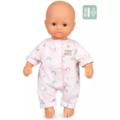 Poupon Baby Nurse bébé d'amour 32 cm - Smoby - Tenue colorée