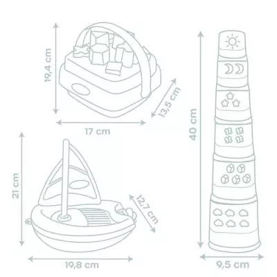 Coffret éveil et bain Smoby - 3 jeux d'éveil - Fabrication française