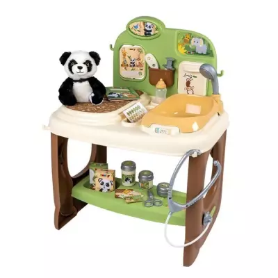 Smoby - Centre Vétérinaire Zoo avec Peluche Panda et Accessoires