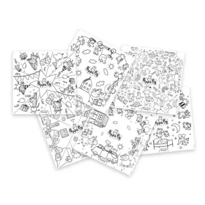 Feuilles de coloriages Peppa Pig pour table créative Smoby