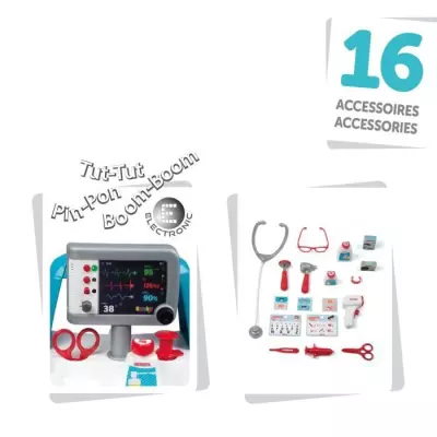 Chariot médical électronique Smoby pour les petits dès 3 ans