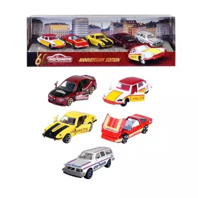 Coffret Anniversaire Majorette 60 ans - 5 miniatures métal