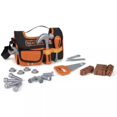 Boîte à outils en tissu Smoby Black + Decker + 4 accessoires