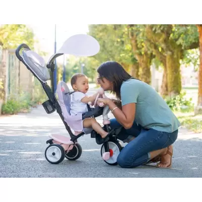 Tricycle évolutif Smoby Baby Driver Plus Rose - Fun et pratique