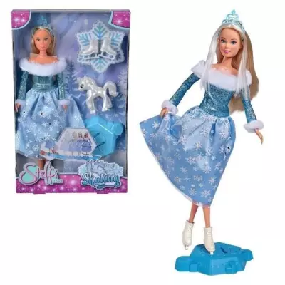 Poupée Steffi Love SILVERTORN - Patinage sur glace et robe à flocons de neige