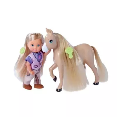 Caleche et cheval pour poupée STEFFI LOVE Evi - SILVERTORN - Accessoires inclus