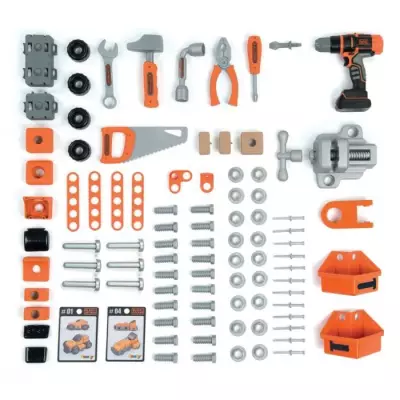 Etabli bricolo Ultimate Black and Decker - 95 accessoires - Voiture à construire