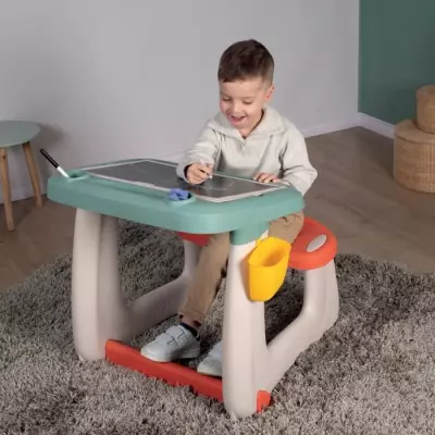 Table d'activité Smoby Bureau Petit Ecolier - 80 Accessoires - Vert