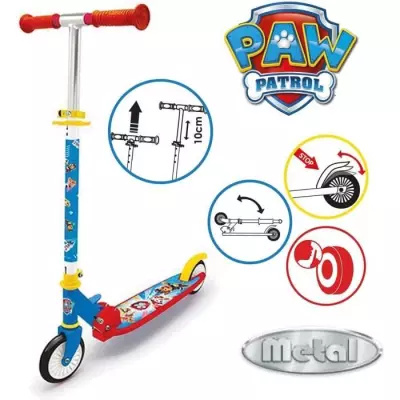 Trottinette 2 roues Pat' Patrouille - Pliable et silencieuse