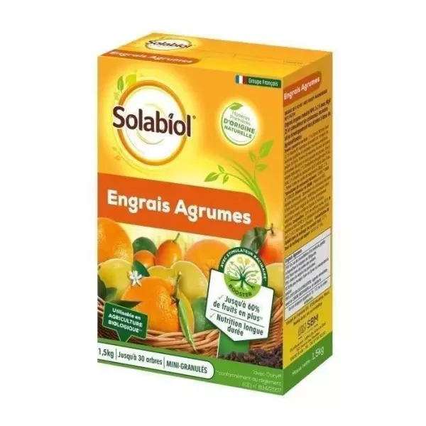 SOLABIOL SOAGY15 Engrais Agrumes 1,5 Kg, Utilisable en Agriculture Biologique