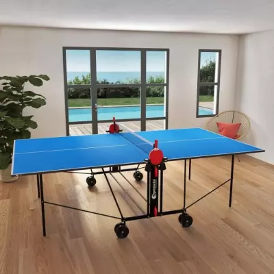 Table Ping Pong Compacte SPONETA - Bleu et noir