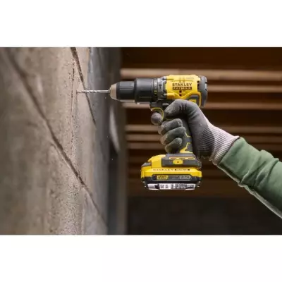 Perceuse visseuse à percussion Brushless 60 Nm - Lithium 18V - 2 Batteries 2Ah - STANLEY FATMAX V20