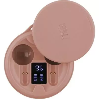 Ecouteurs sans fil TWS - T'nb - Shiny 2 - Boîtier de charge inclus - Bluetooth - Autonomie 20h - Contrôle tactile - Rose