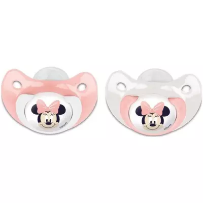 Lot de 2 sucettes anatomique Minnie Disney pour bébés de plus de 6mois