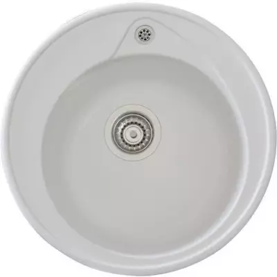 Évier encastrable RONDA SMC BLANC - 1 bac Ø 49 cm