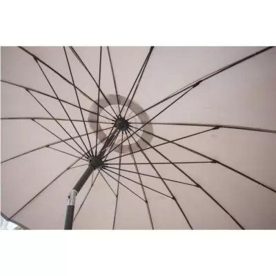 Parasol droit Shanghai inclinable 3m - Aluminium & polyester - Taupe