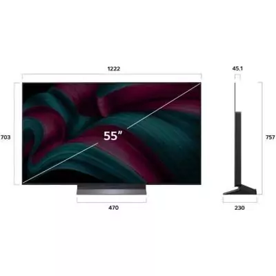 LG 55C54 - TV OLED 55 (139 cm) - 4K UHD 3840x2160 - 120 Hz - HDR10 - Smart TV - 4xHDMI 2.1 - WiFi