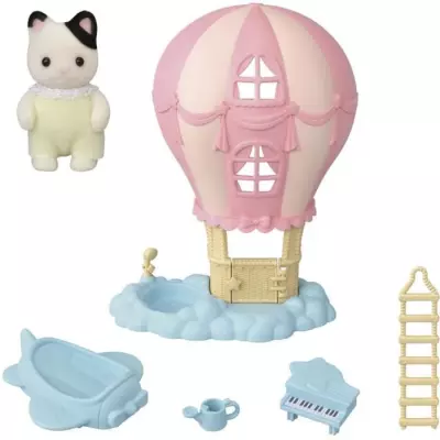 Mini-univers SYLVANIAN FAMILIES - Montgolfière des bébés - Rose