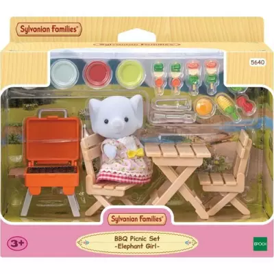 Figurine miniature SYLVANIAN FAMILIES - La fille éléphant avec pique-nique