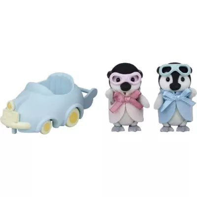 Figurine Miniature SYLVANIAN FAMILIES - Les jumeaux Pingouin avec Voiture et lunettes Figurine Miniature SYLVANIAN FAMILIES - Les jumeaux Pingouin avec Voiture et lunettes