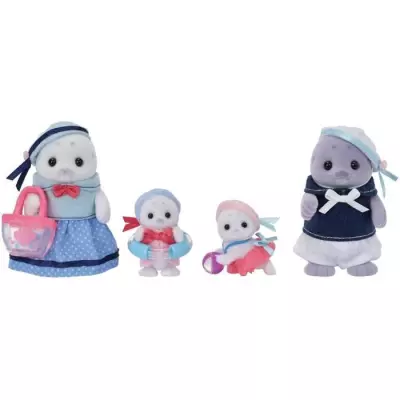 Figurine Miniature: Famille Phoque pour des aventures de plage - SYLVANIAN FAMILIES