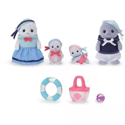 Figurine Miniature: Famille Phoque pour des aventures de plage - SYLVANIAN FAMILIES