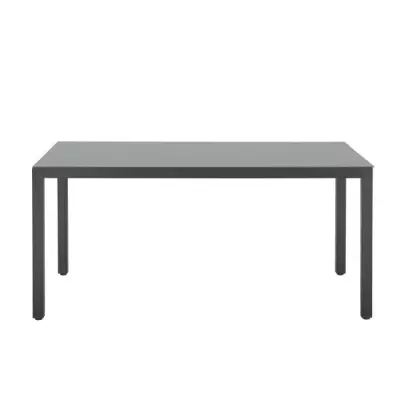 Table de jardin 6 personnes - Structure aluminium & plateau verre - L 160 x H 72 cm