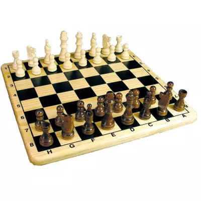Coffret Échecs En Bois - Jeu de stratégie classique - Tactic