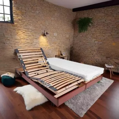Ensemble relaxation matelas + sommiers électriques 2x80x200 - Made in France