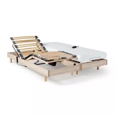 Ensemble Matelas + Sommiers Électriques 2x80x200cm - Made in France